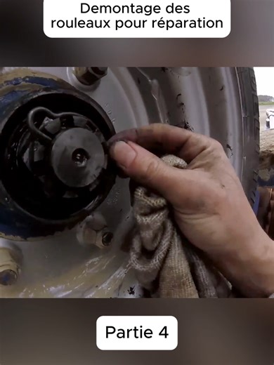 Demontage des rouleaux pour réparation