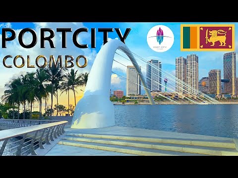 Port City Colombo, Sri Lanka | Artificial Beach | Unseen Evening Walk | Travel SriLanka | 4K 🌴🇱🇰