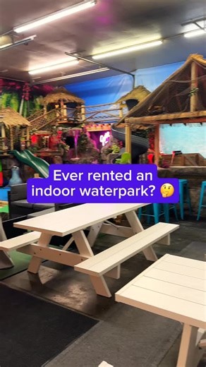 Igloo highlight of the week ❄️🔥 Introducing the “Crystal Cove Splash Pad” hosted by Nichole! Water slides, inflatables, fire pit Dozens of five star reviews! ⭐️ Available now on Swimply 💦 #swimply #pools #poolparty #waterpark #kidsbirthdayparty | Swimply