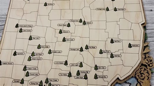 3D Ohio State Parks Map, State Parks Marker, Personalized Ohio State Park Travel Map, Home Decor, Gift Travelers, Bucket List - Etsy