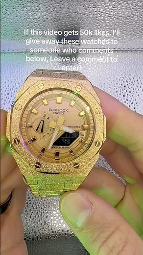 Unboxing New Gold watch Casio G-SHOCK 2100 #gshock #luxury #vip #watch #luxurywatches