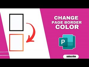 How to Change the Page Border Color in Microsoft Publisher