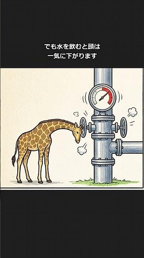 なぜキリンは首が長いのに血圧が異常に高いのか？ #雑学 #生物