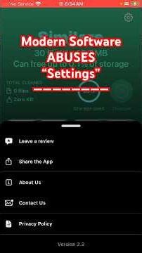 Modern Software Doesn’t Know What SETTINGS means. 🙄