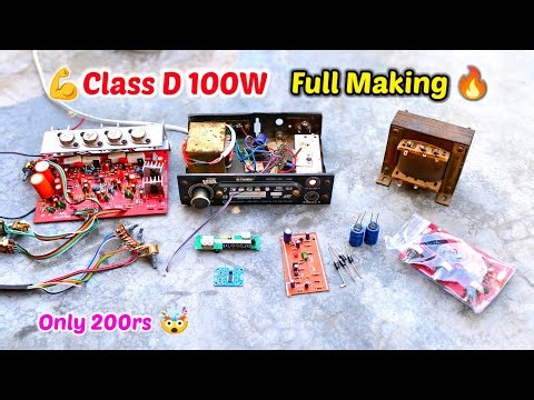 💥200rs Mein Class D Amplifier Kaise Banaye | Low Budget Powerful Sound 😱