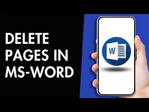 How to Delete Pages in MS Word on Mobile