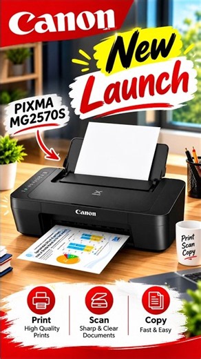 Canon PIXMA MG2570S New Launch 😍 | All-in-One Printer | Print, Scan & Copy 🖨️ #Shorts