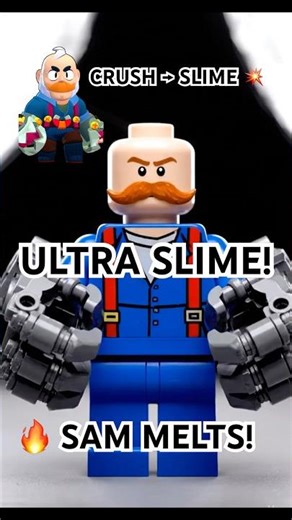#brawlstars LEGO SAM MELTS Into Heavy Slime — Too Realistic! 😭💥