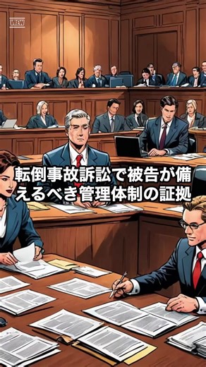 転倒事故で訴えられた場合 被告に必要なのは管理体制の証拠です。 清掃や点検を行っていた事実を 記録で示せるかが結果を左右します。 安全配慮は裁判で説明できて 初めて意味を持ちます。 #事故訴訟 #被告側 #リスク管理