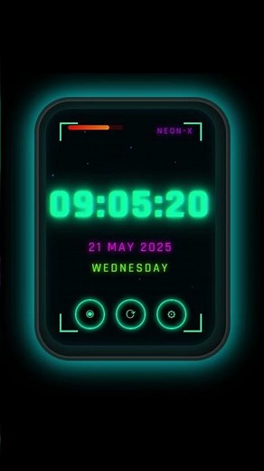 CYBER-GLITCH WATCH UI – Futuristic Neon Clock Design with Glitch Effects | HTML & CSS Animation