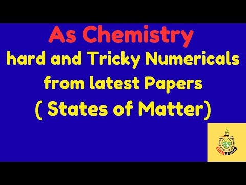 9701 II As Chemistry II Numerical Questions of Ideal gases by using PV=nRT
