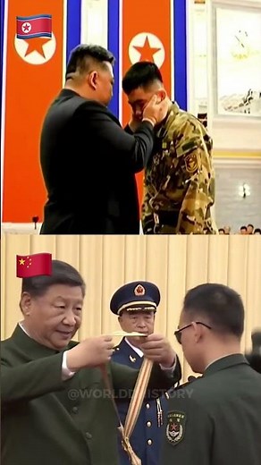 Kim Jong Un and Xi Jinping – Proudly Awarding Medals to Their Soldiers #kimjongun #xijinping