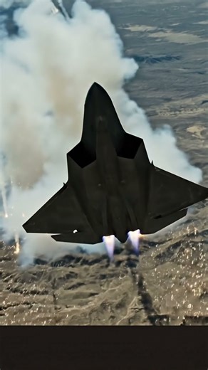 F-22 Raptor dumping flares