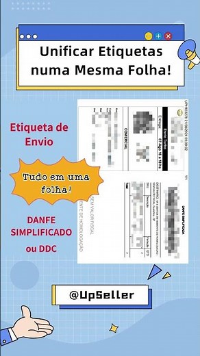 SHEIN/Shopee/Mercado: Economizar papel! Unificar etiqueta de envio e DANFE/DDC em só uma folha 10x15