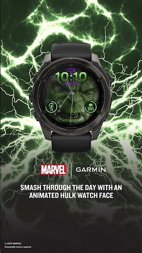 Garmin | New Hulk watch face smashing through