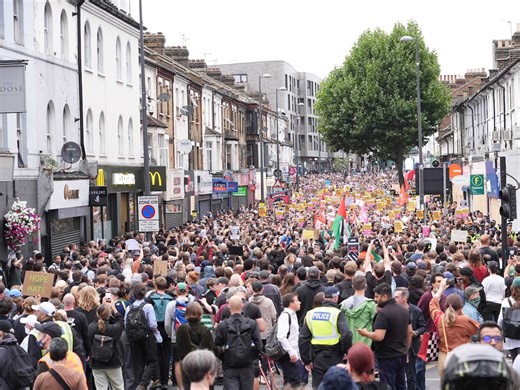Fears of further disorder quashed as thousands show for counter protests