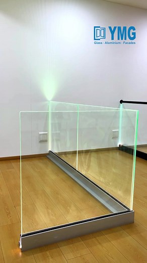 Glass Terrace Guardrail with LED Lights