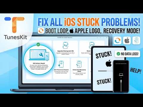 How to Fix iPhone Stuck on Apple Logo! 🔥 TunesKit iOS System Recovery Review