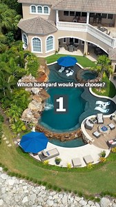 Which backyard would you choose? We create a jaw-dropping environment of recreation and relaxation that is 100% customized and unique to every client! #insanepools #lucaslagoons #backyard #poolbuilder | Lucas Lagoons