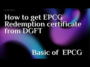 How to get EPCG Redemption certificate from DGFT