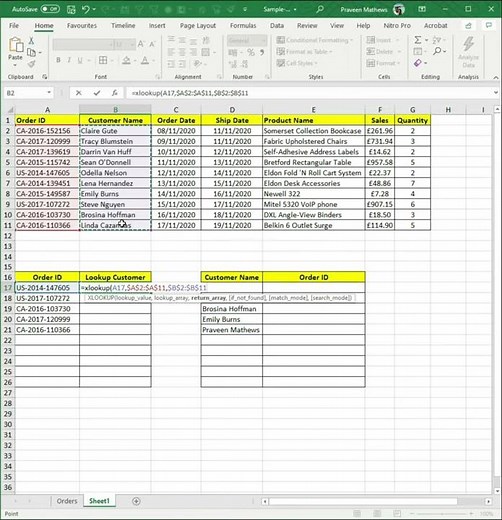 How to use Excel X-LOOKUP in UNDER a minute!