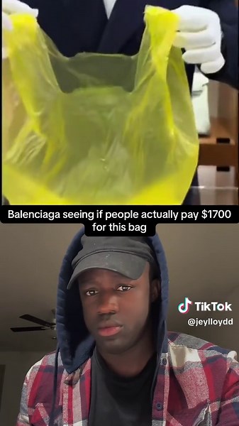 I hope nobody actually pays $1700 for this plastic bilo bag | Bag