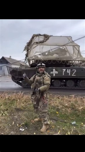 Drone Wars on Instagram: "📸: “No sane armored vehicle ventures into FPV drone zones without additional protection” – A Ukrainian T-64BM “Bulat” equipped with a folding net and cage armor against FPV or other aerial threats Footage owner unknown"