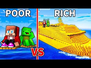 JJ and Mikey: From POOR To RICH Cruise in Minecraft - Maizen