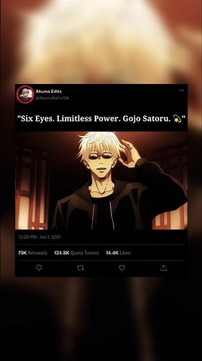 Six Eyes. Limitless Power. Gojo Satoru. 💫