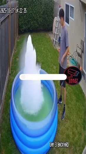 Only in CRAZY CCTVS: The Exploding Pool Incident 💀💦
