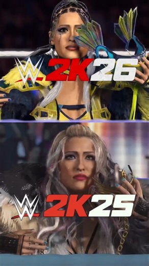 WWE 2K26 vs WWE 2K25 GIULIA Entrance Comparison 🔥
