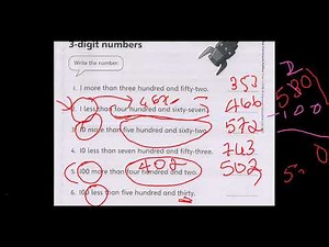 Working with 3 digit numbers for kids