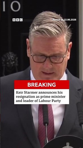 Keir Starmer resigns as UK prime minister and leader of the Labour Party. #BBCNews