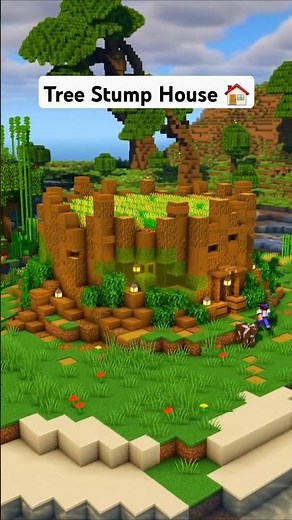 Minecraft Tree Stump House 🏠 #minecraft
