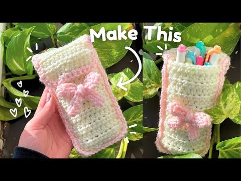 How to Crochet a Pencil Case/Glasses Case for Beginners | Quick Project