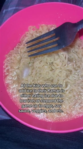 Unique Instant Ramen Recipe with Ice and Egg