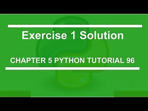 Exercise 1 Solution : Python tutorial 96