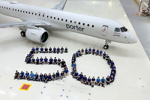 Em apenas 3 anos, Embraer já entrega o E195-E2 de número 50 da canadense Porter Airlines