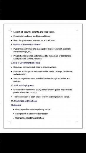 Class 10 Economics – Chapter 2: Sectors of the Indian Economy Complete Concept Notes