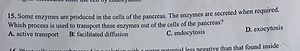 Some enzymes are produced in the cells of the pancreas. The enz... | Filo