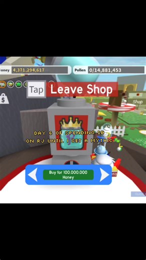 this is day 6 || next video: spending 10b for dsa#BSS #BEESWARMSIM #bss #rblx #34inchespp