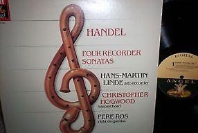 Handel • Hans-Martin Linde • Christopher Hogwood • Pere Ros - Four Recorder Sonatas