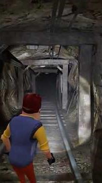 WOW! HELLO NEIGHBOR ENTERED A MYSTERIOUS TUNNEL #shorts #shortsvideo #horror #gta5