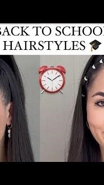 4 Easy Back to School Hairstyles 🏫 (For long, medium length hair)