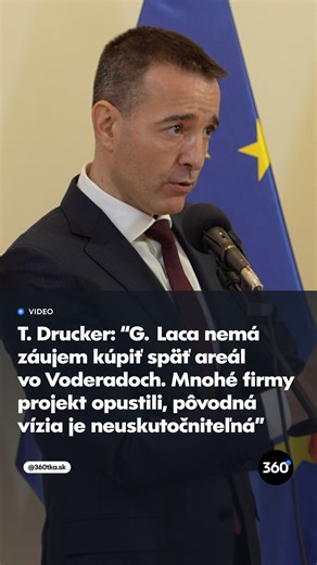 360tka.sk on Instagram: "T. Drucker: “G. Laca nemá záujem kúpiť späť areál vo Voderadoch. Mnohé firmy projekt opustili, pôvodná vízia je neuskutočniteľná” ➡️ Viac na 360tka.sk #360tka"