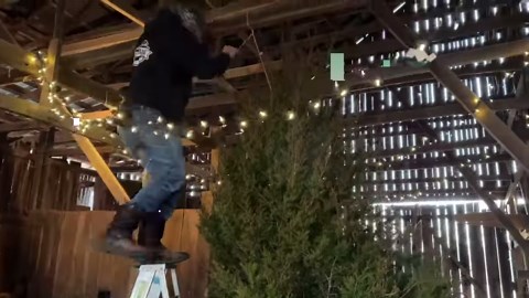 8.3K views · 868 reactions | Join us as we hang a fresh cedar tree in...