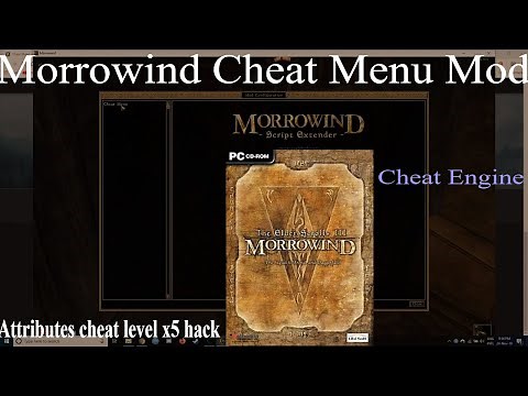 The Elder Scrolls III Morrowind Cheat Menu & Attribute Level Up Cheat