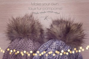 Quick Faux Fur Pompom Tutorial