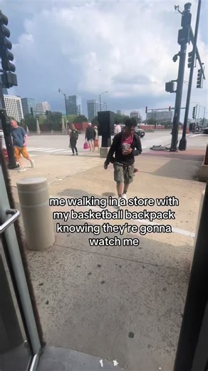 Confidently Walking with My Basketball Backpack