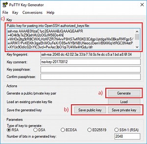 Generate Public Private Key Pair Putty